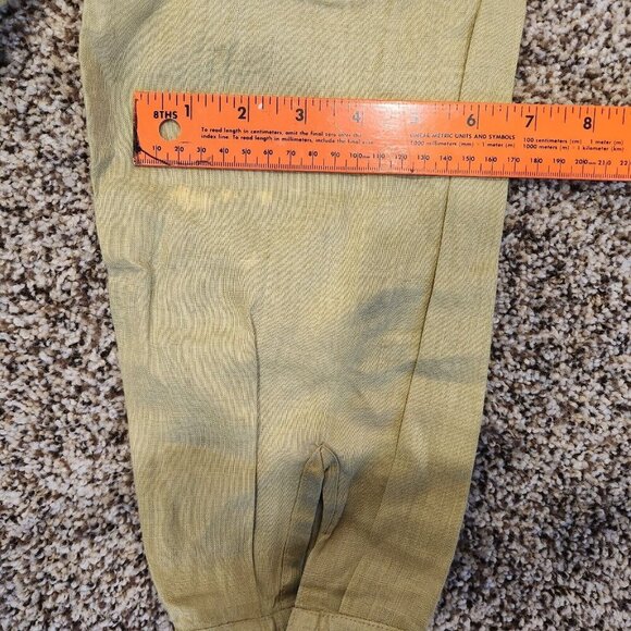 New York Company Camp Shirt Womens Size XL 100% Linen Collared Button Up Green - Picture 4 of 7